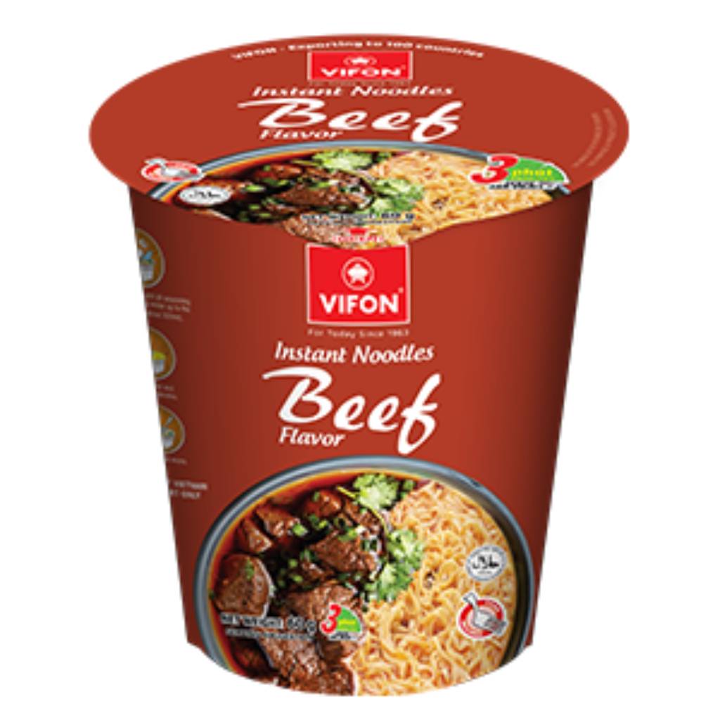 Instant Cup Noodles Beef Flavour 60gr | Greek Deli Goods - Premium Snacks and Foods