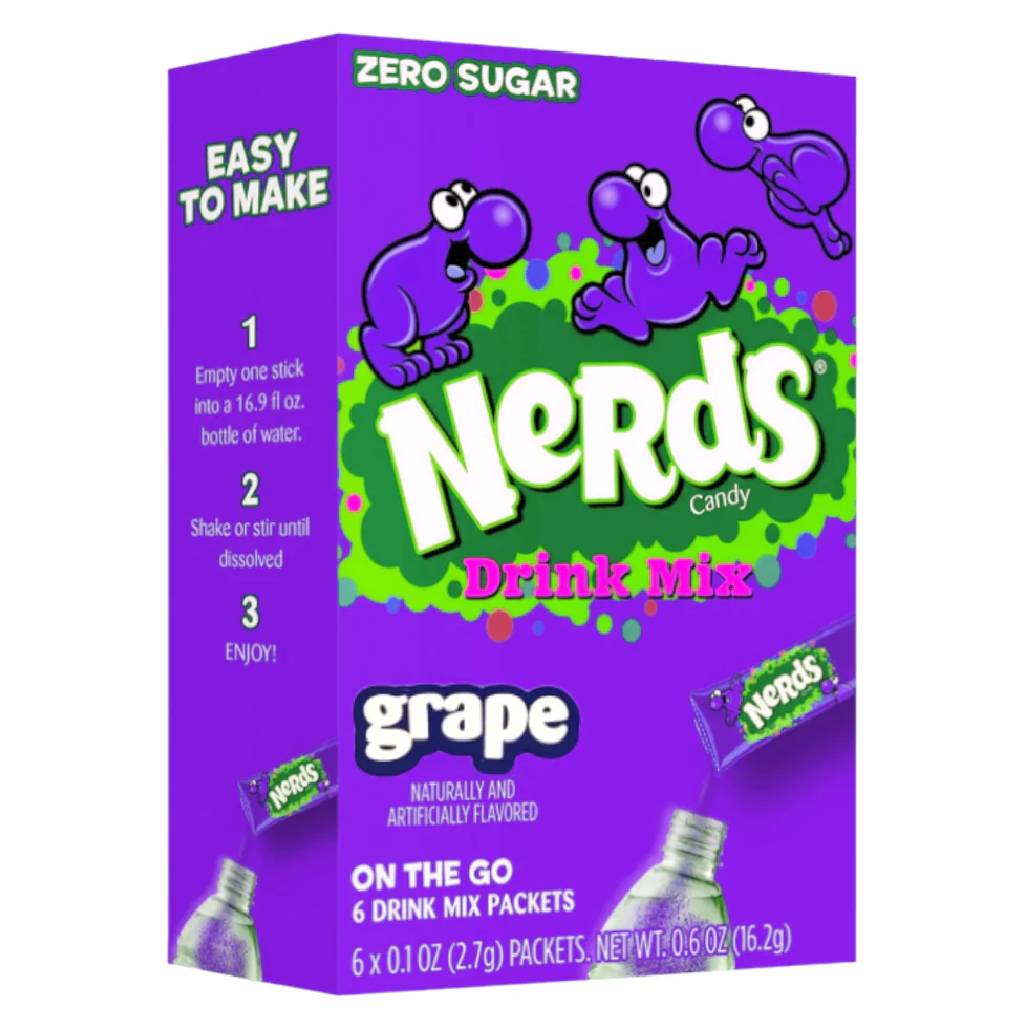 Nerds Singles To Go Grape Drink Mix - 6 Pack