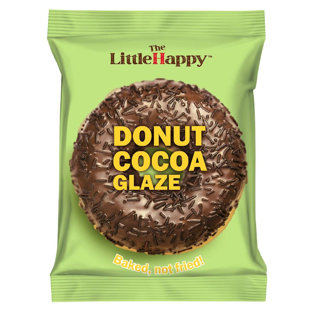 The Little Happy Donut Cocoa Glaze 50gr | Greek Deli Goods - Premium Snacks and Foods